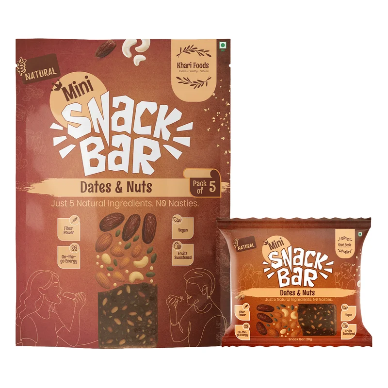 Khari Foods Dates & Nuts Mini Snack Bars