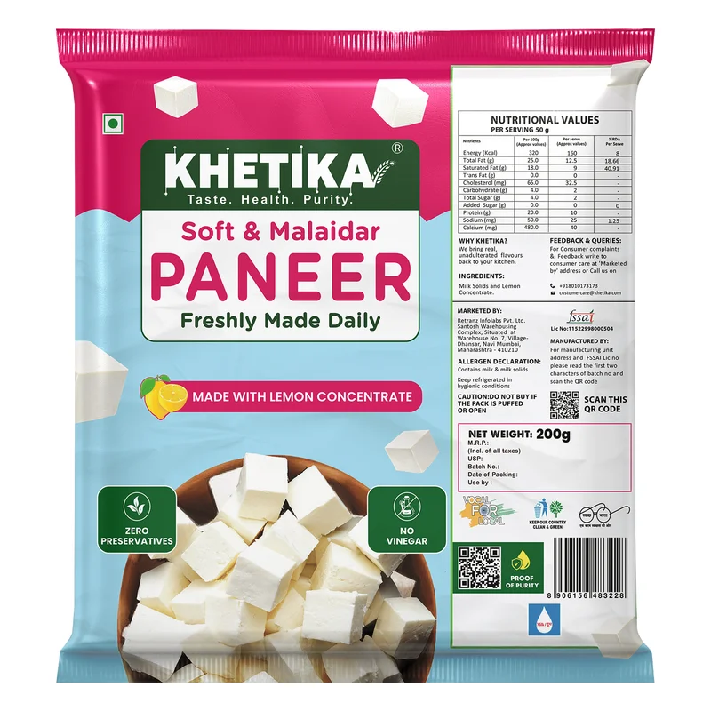 Khetika Soft & Malaidar Paneer
