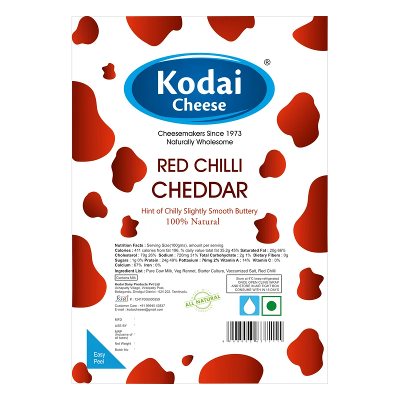 Kodai Cheddar Cheese - Red Chilli