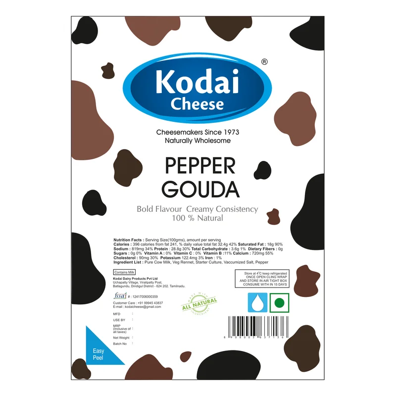 Kodai Gouda Cheese - Pepper