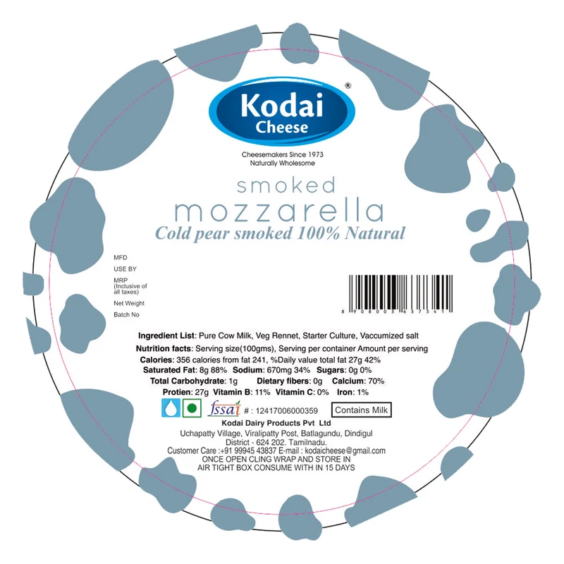 Kodai Smoked Mozzarella Cheese