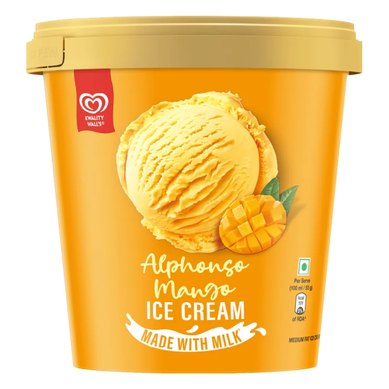 Kwality Wall's Alphonso Mango Ice Cream Tub