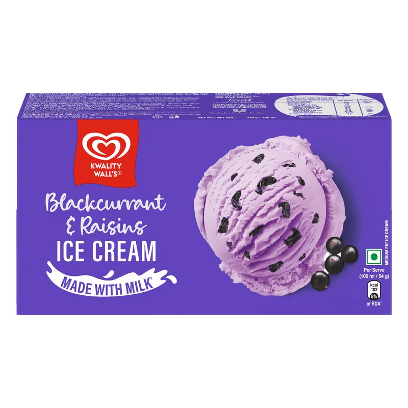 Kwality Wall's Blackcurrant & Raisins Ice Cream Party Pack