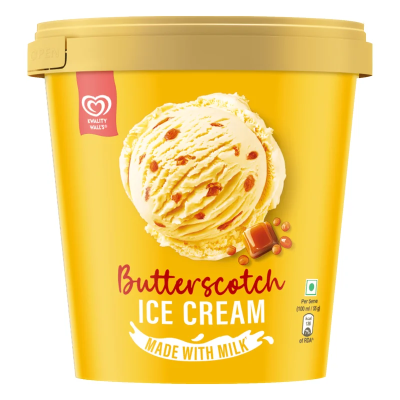 Kwality Wall's Butterscotch Ice Cream Tub