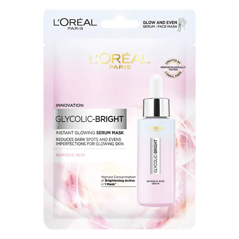 L'Oreal Paris Glycolic Bright Instant Glowing Serum Sheet Mask