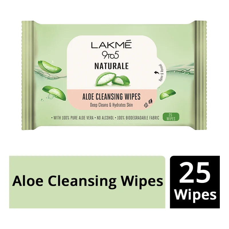 Lakmé 9 To 5 Naturale Aloe Cleansing Wipes