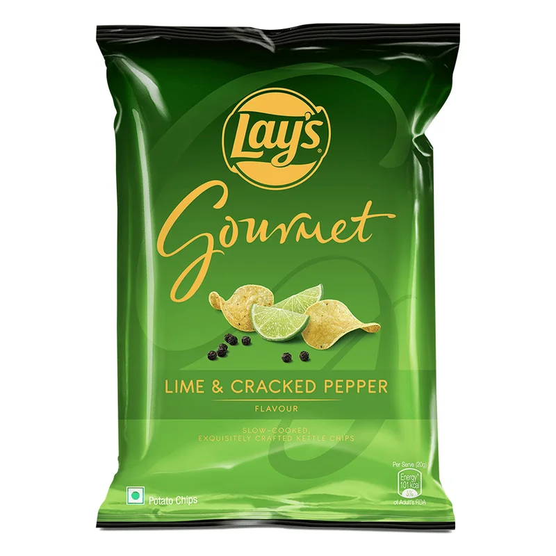 Lay's Gourmet Kettle Chips Lime & Cracked Pepper