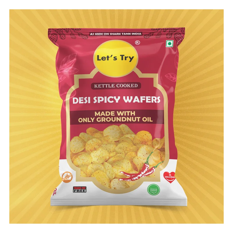 Let's Try Desi Spicy Wafers