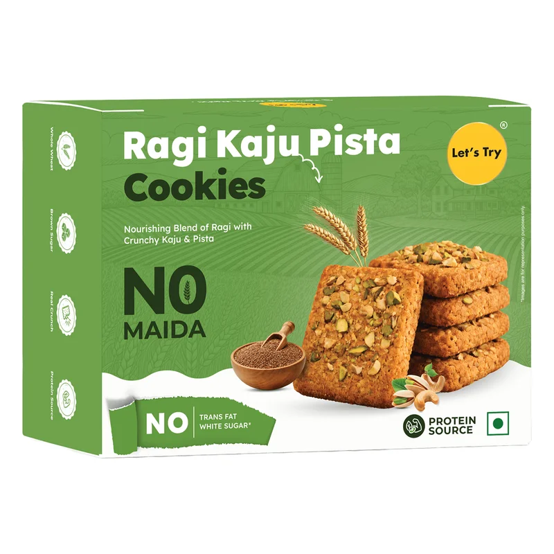 Let's Try Ragi Kaju Pista Cookies
