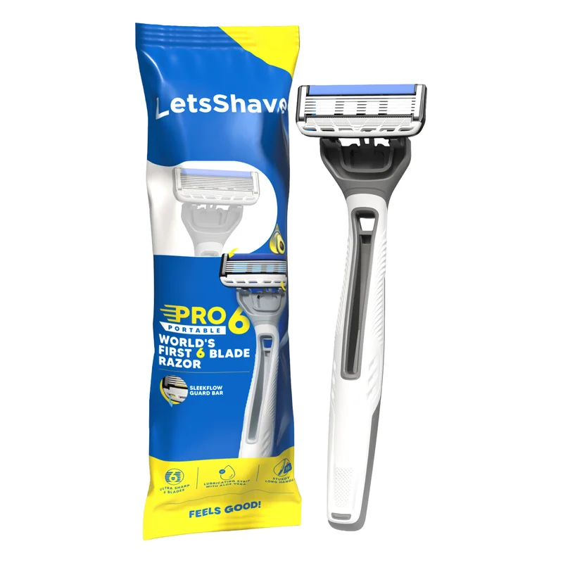 LetsShave Pro Portable 6 Blade Disposable Razor