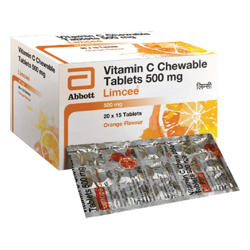 Limcee Vitamin C 500mg Chewable Tablets - Orange