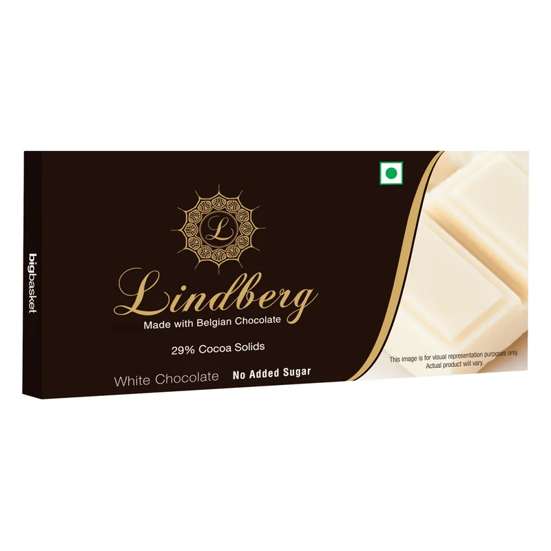 Lindberg No Added Sugar Pure Belgian White Chocolate