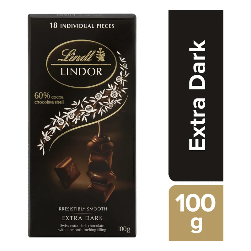 Lindt Lindor Singles 60% Cocoa Dark Chocolate