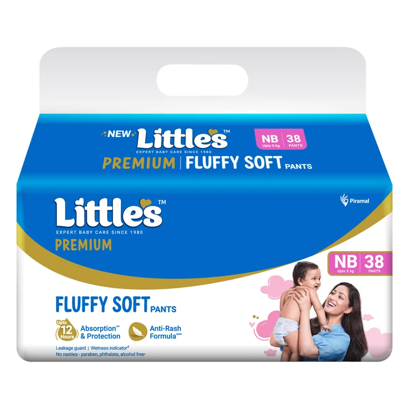 Little's Fluffy Soft Diaper Pants New Born