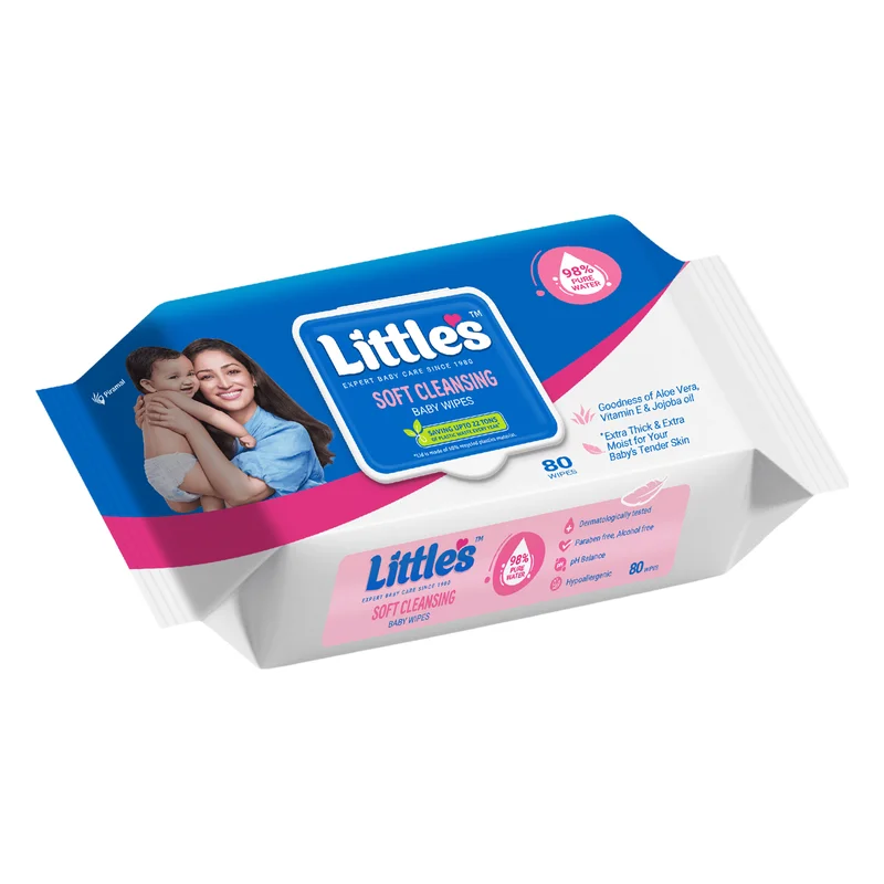 Little's Soft Cleansing Baby Wipes with Lid