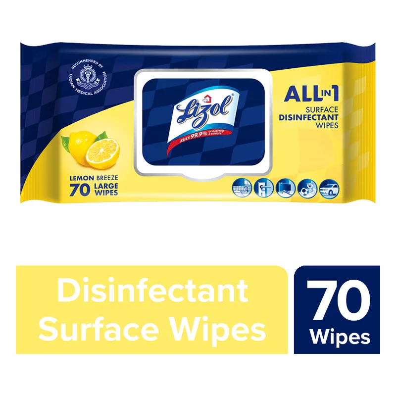 Lizol Disinfectant Multi-Surface Wipes - Lemon Breeze