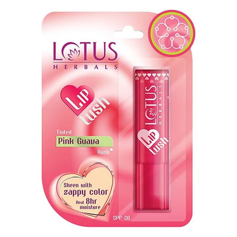 Lotus Herbals Lip Lush Pink Guava Rush SPF 20