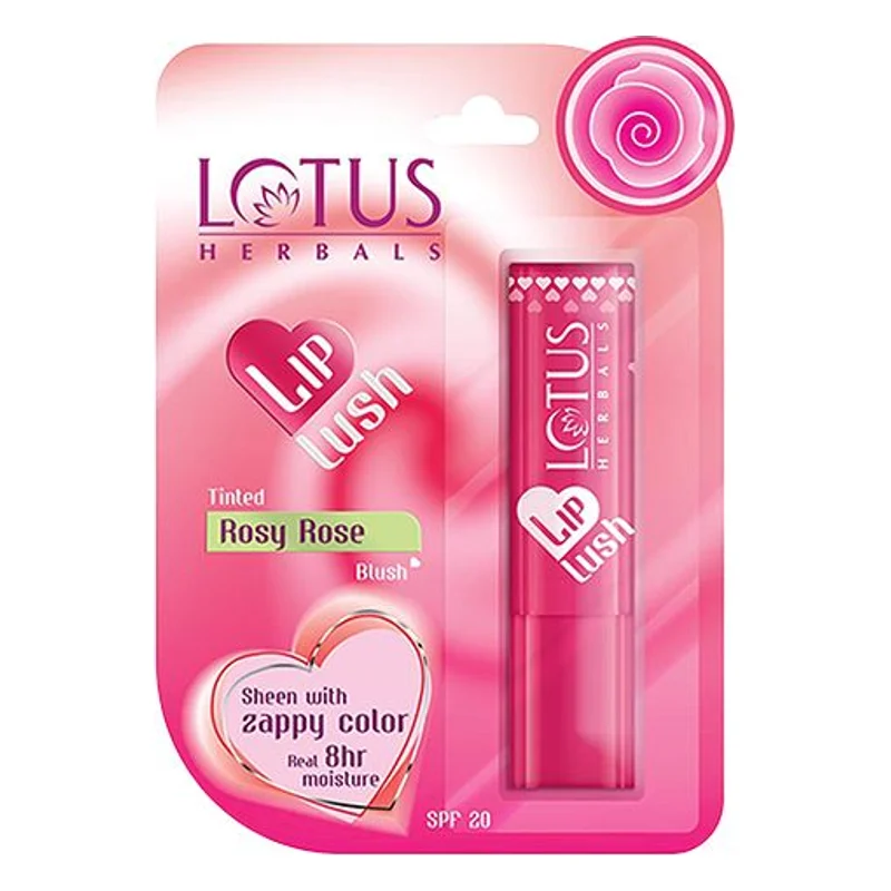 Lotus Herbals Lip Lush Rosy Rose Blush SPF 20