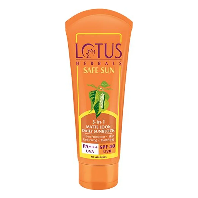 Lotus Herbals Safe Sun 3-In-1 Matte Look Daily Sunscreen SPF 40