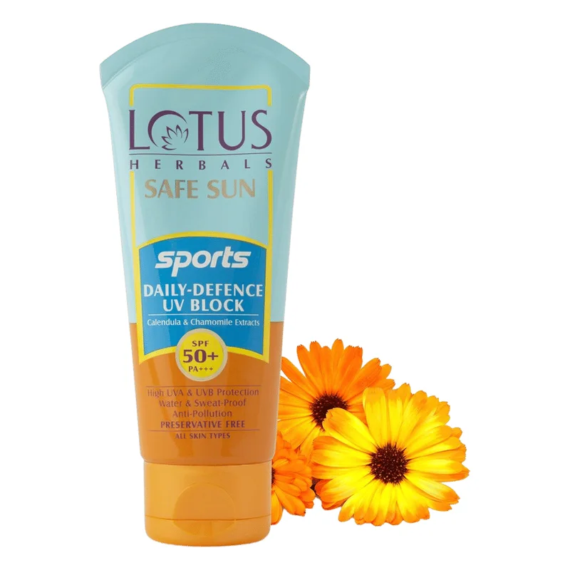 Lotus Herbals Safe Sun Sports Daily-Defence UV Block SPF 50+