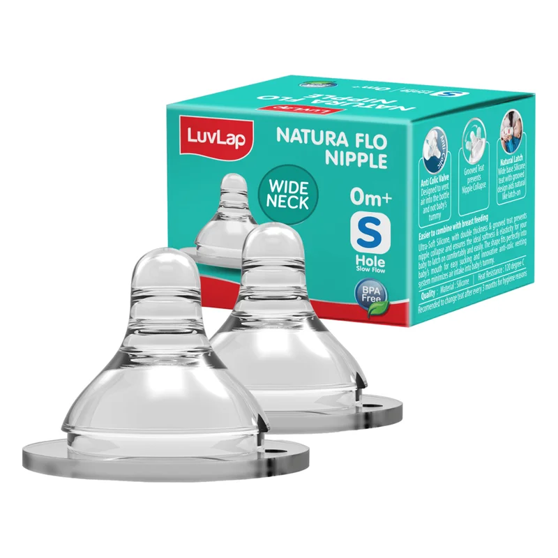 LuvLap Natura Flo Nipple - Slow Flow