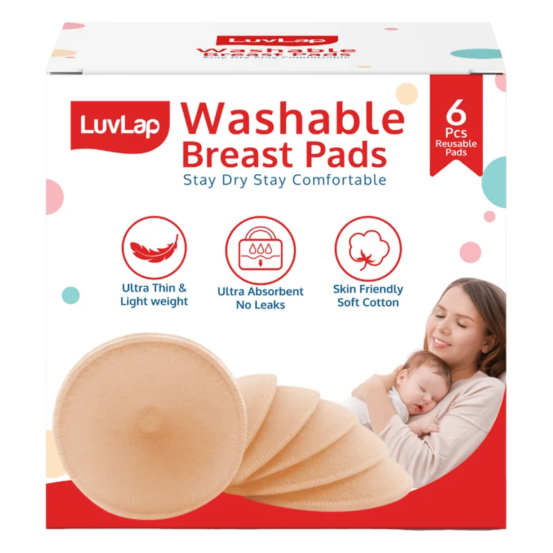 LuvLap Washable Nursing Breast Pads