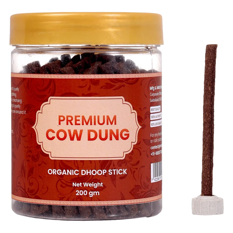 Mangal Bhavan Cow Dung Dhoop Sticks with Stand