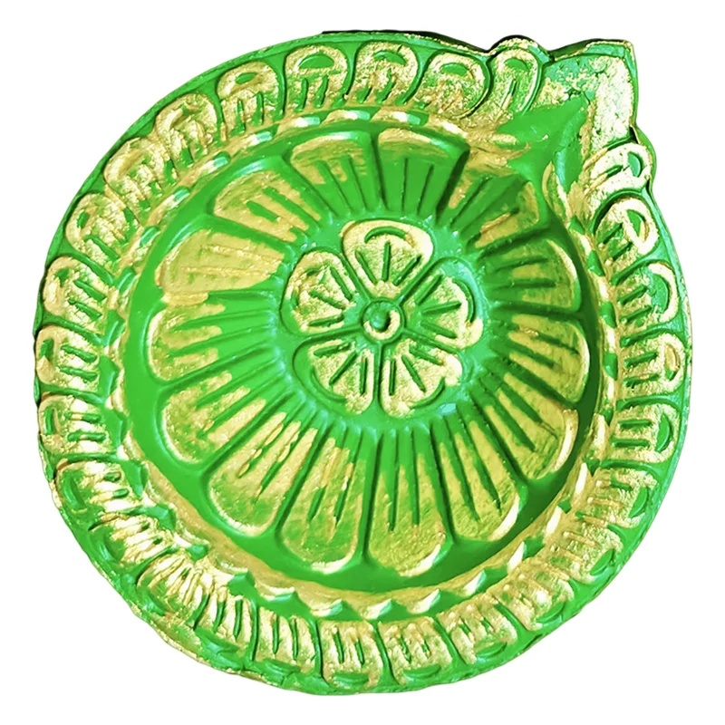 Mangal Bhavan Designer Clay Diyas - Multicolour
