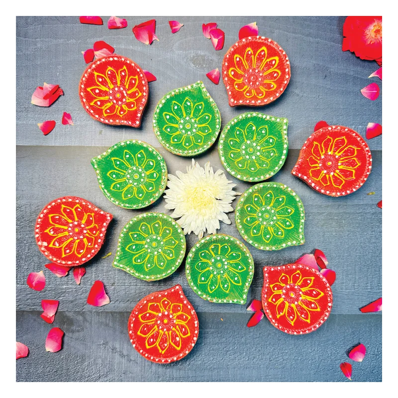 Mangal Bhavan Eco-Friendly Designer Diya Set - Assorted