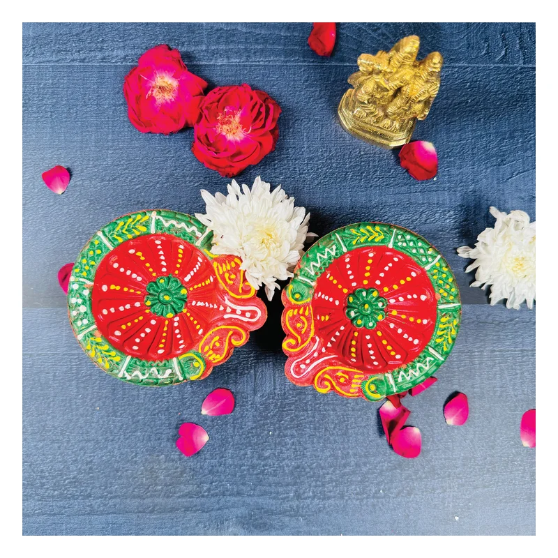 Mangal Bhavan Eco-Friendly Designer Diya Set - Big