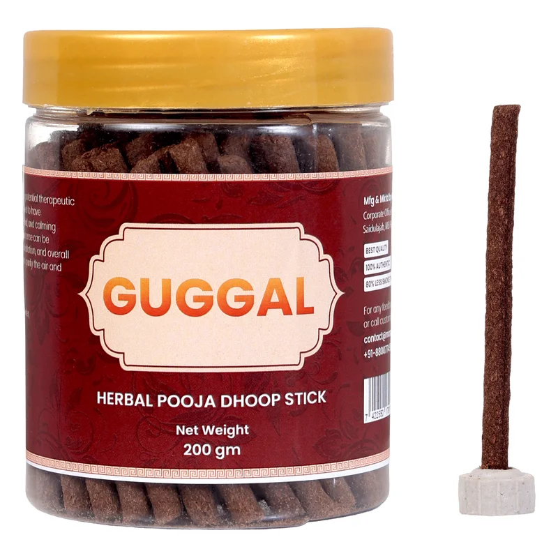 Mangal Bhavan Guggal Herbal Dhoop Sticks with Stand