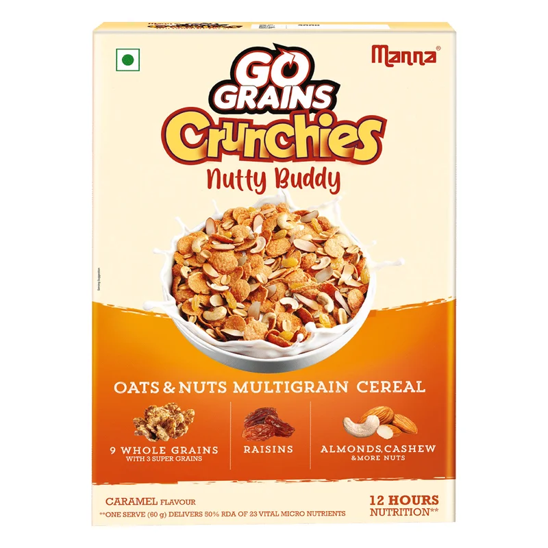 Manna Go Grains Crunchies Nutty Buddy