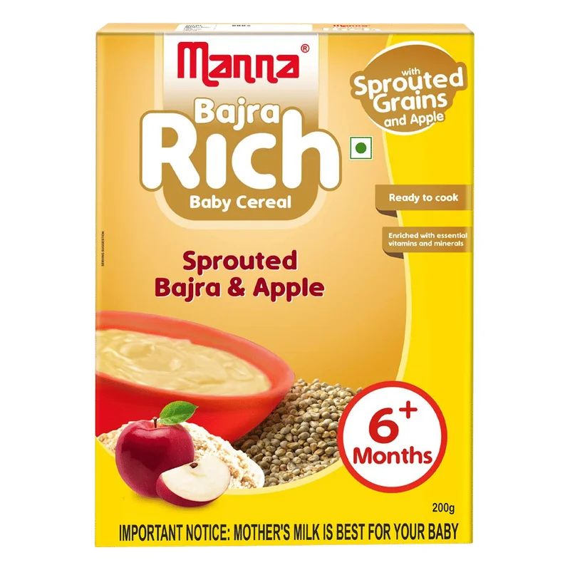 Manna Sprouted Bajra & Apple Baby Cereal