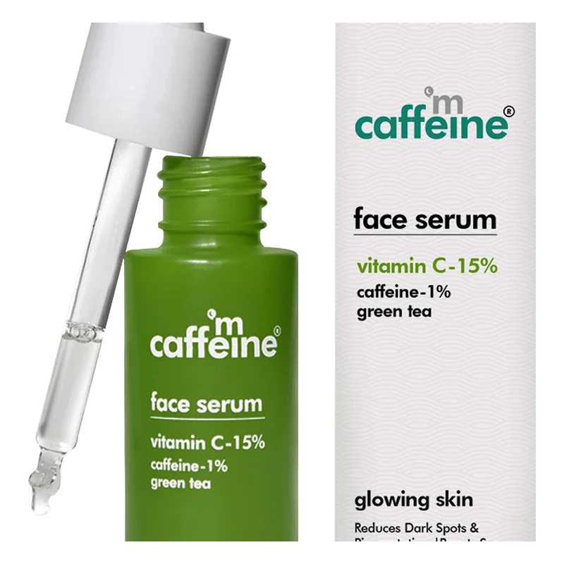mCaffeine Green Tea Face Serum - With Vitamin C 15%