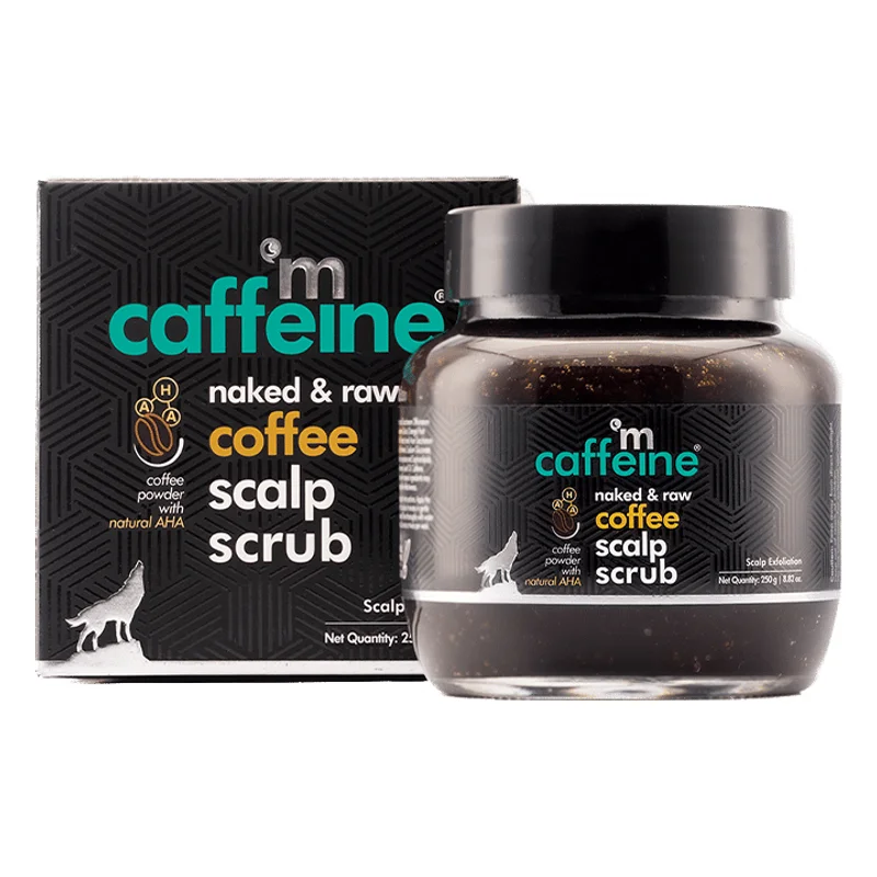 mCaffeine Naked & Raw Coffee Scalp Scrub - With Natural AHA