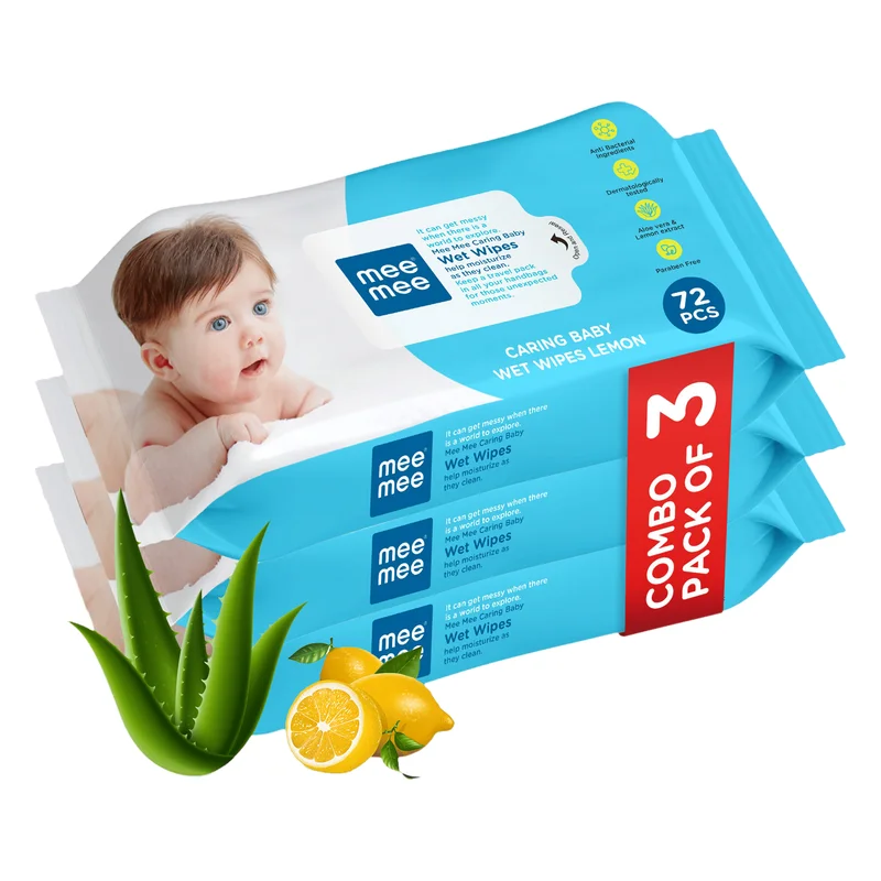 Mee Mee Baby Wet Wipes - Aloe Vera & Lemon