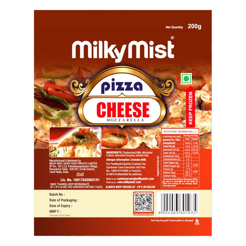 Milky Mist Pizza Mozzarella Cheese