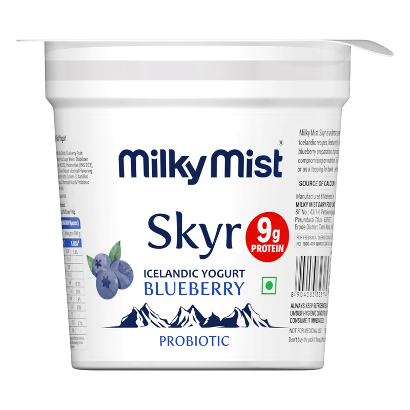 Milky Mist Skyr Blueberry Icelandic Yogurt