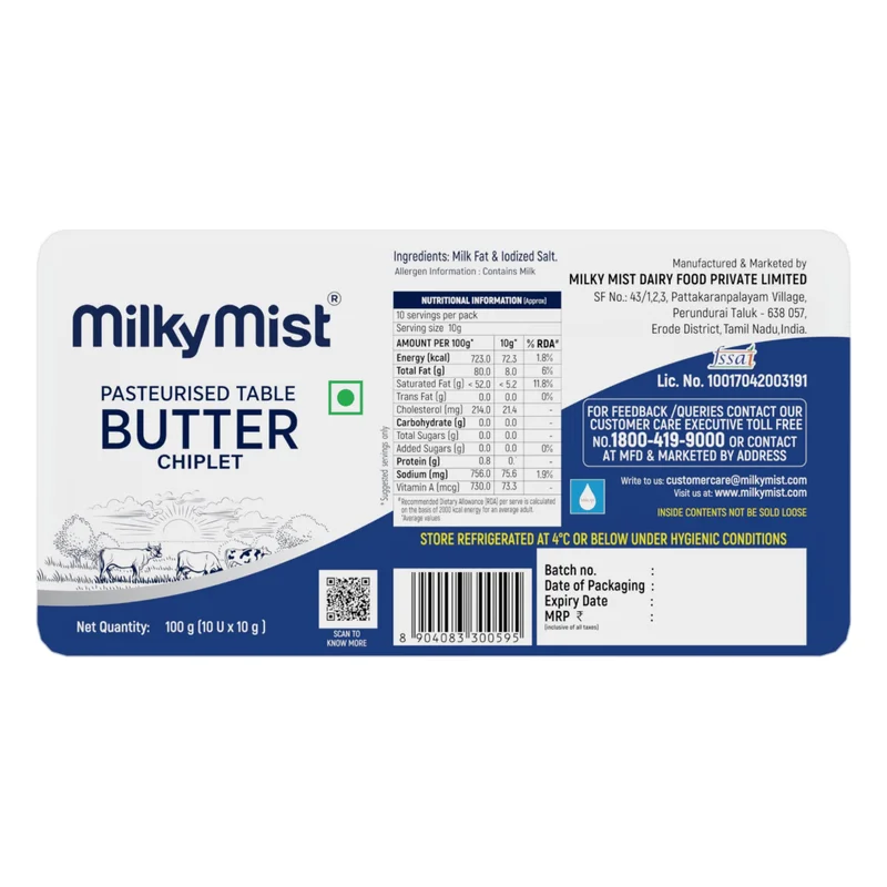 Milky Mist Table Butter Chiplets