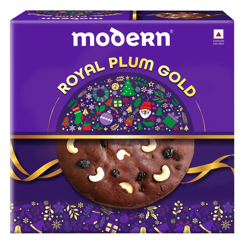 Modern Royal Plum Gold Cake
