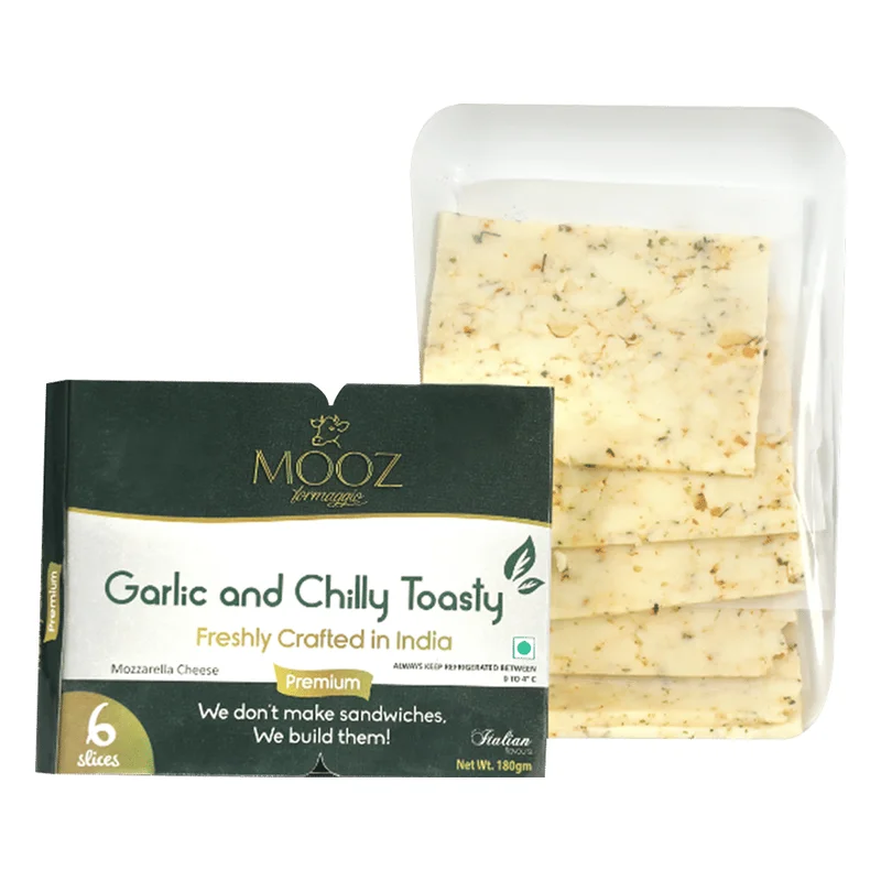 Mooz Garlic & Chilly Toasty Mozzarella Slices