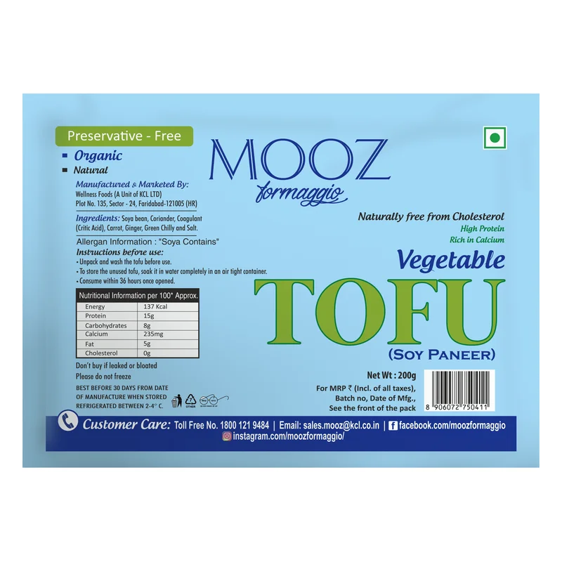 Mooz Organic Vegetable Tofu