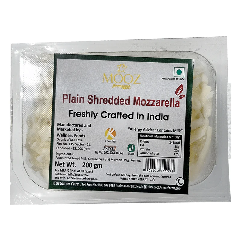 Mooz Plain Shredded Mozzarella Cheese