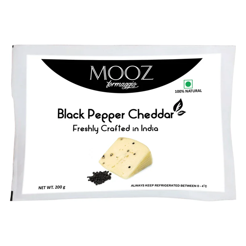 Mooz Shredded Black Pepper Cheddar Cheese