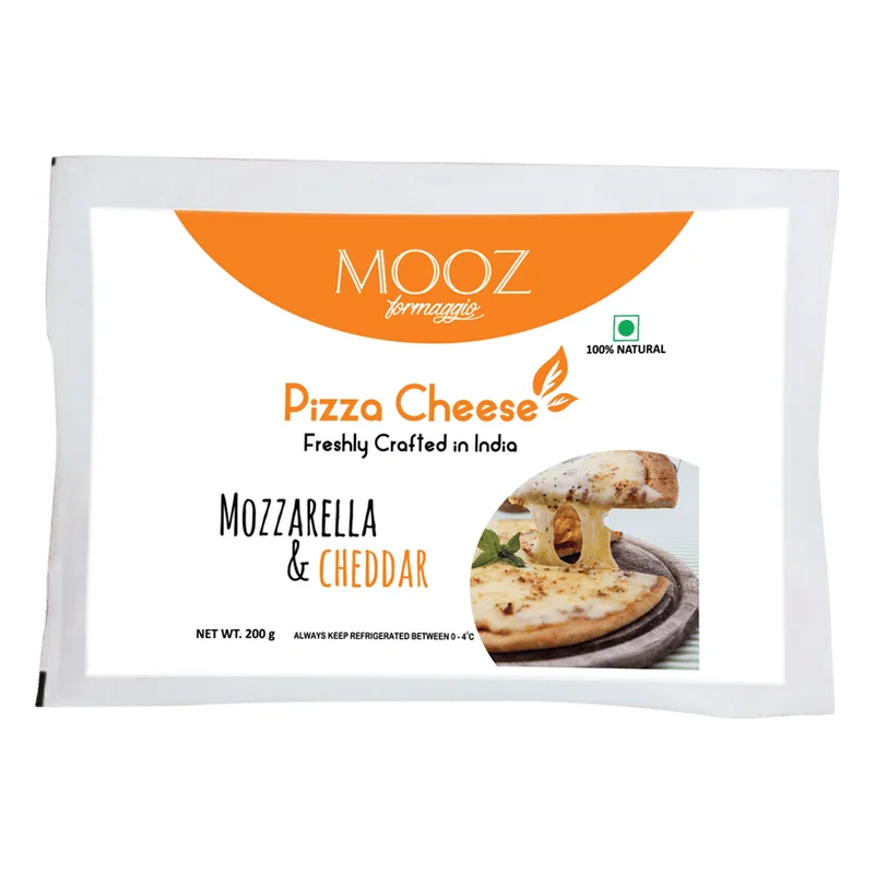 Mooz Shredded Pizza Cheese - Mozzarella & Cheddar