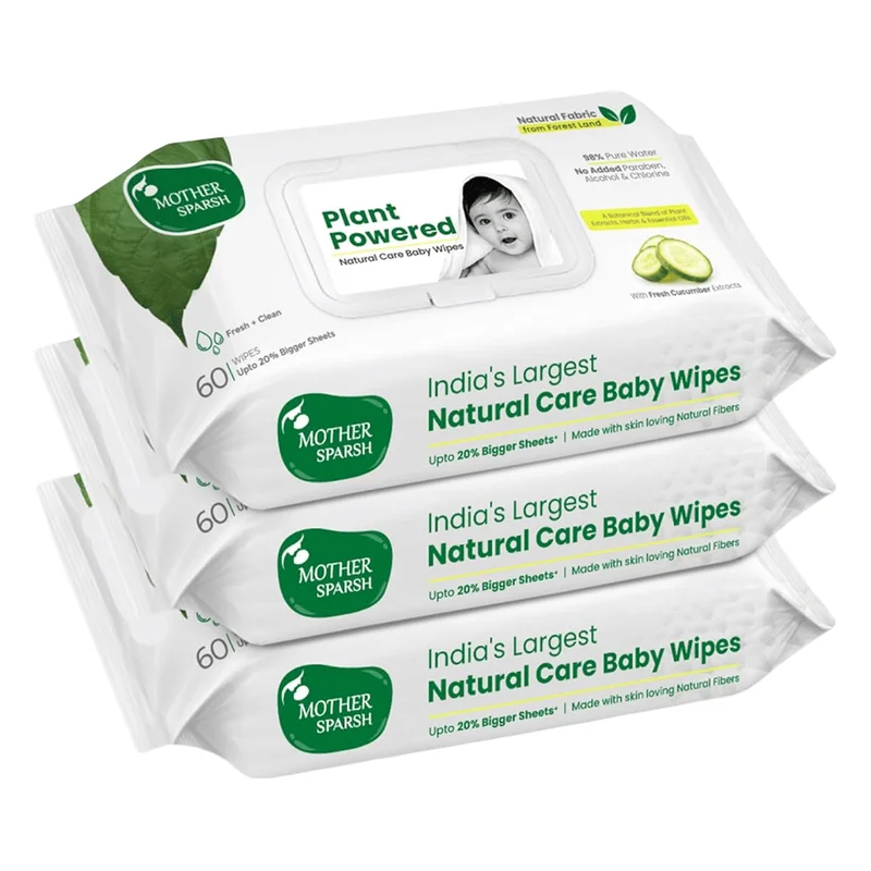 Mother Sparsh Plant Powered Natural Care Water Baby Wipes