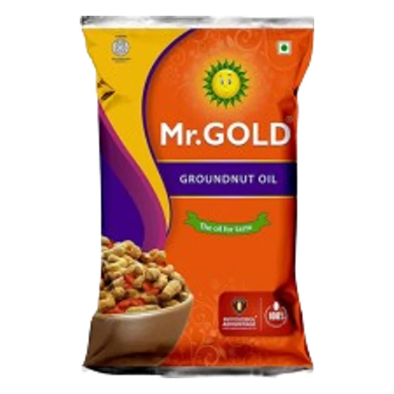 Mr. Gold Filtered Groundnut Oil Pouch