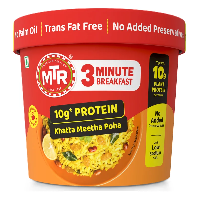 MTR 3 Minute Khatta Meetha Poha with 10g Protein
