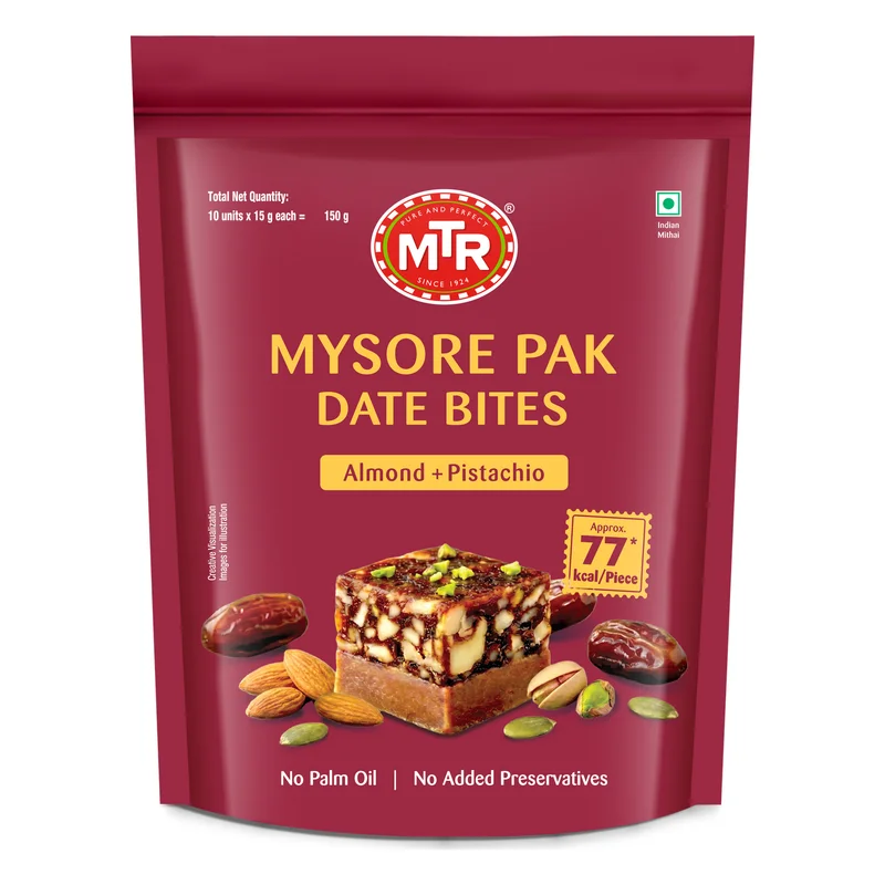 MTR Mysore Pak Date Bites - Almond + Pistachio