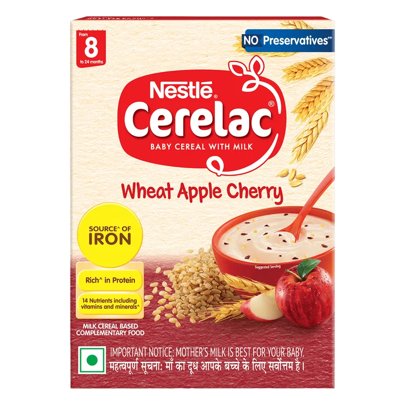 Nestle Cerelac Wheat Apple Cherry Baby Cereal